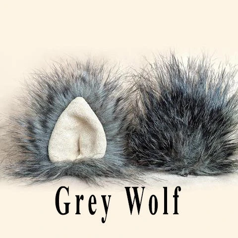 Furry Ears -Natural- Teardrop Style 4 Furry Ears -Natural- Teardrop Style - Image 2