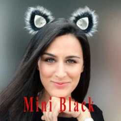 Furry Ears - Mini -Smiffys Sales 27 Mini black model titled