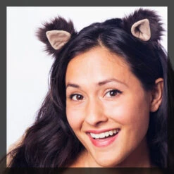 Dark Brown Wolf Clip-on Ears