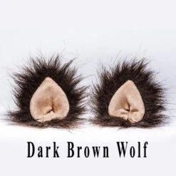Furry Ears -Natural- Teardrop Style 27 Furry Ears -Natural- Teardrop Style -Smiffys Sales 3 Dark brown wolf product titled