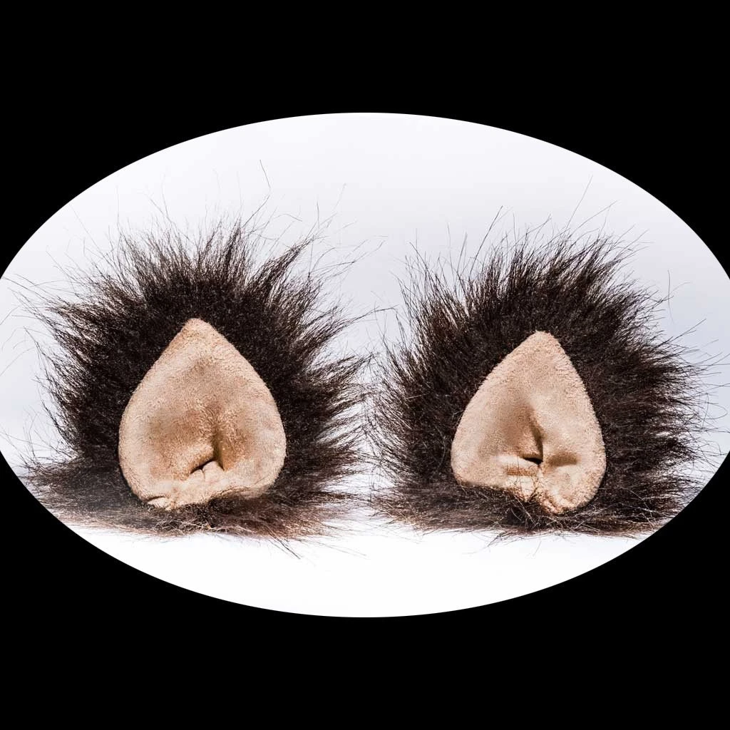 Mini Brown Clip-on Ears 4 Mini Brown Clip-on Ears - Image 2