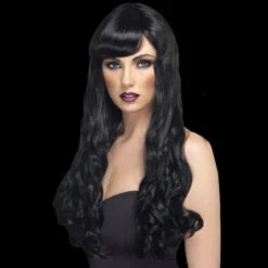 Smiffys Desire Long Curly Wig -Smiffys Sales 42103 Desire black