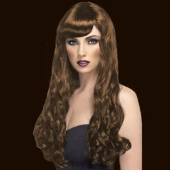 Smiffys Desire Long Curly Wig -Smiffys Sales 42105 Desire brown