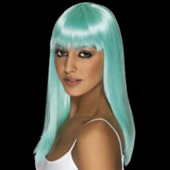Smiffys Glamorama Wig -Smiffys Sales 42157 Glamourama neon aqua