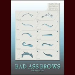 Eyebrow Stencils -Smiffys Sales 53 Bad Ass Brows Eccentric 78468