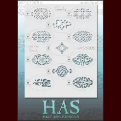 11 Sencil Set - Half Ass Stencils -Smiffys Sales 53 HAS Girly 78255