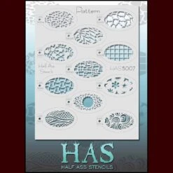 11 Sencil Set - Half Ass Stencils -Smiffys Sales 53 HAS Pattern 78257