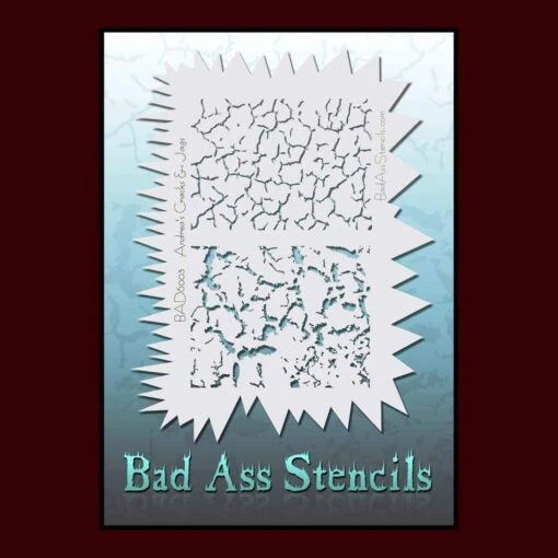 Cracks And Jags Texure Full Sheet Stencil