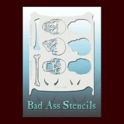 Bad Ass Stencils 41 Bad Ass Stencils -Smiffys Sales 55 Bad Ass Stencils Bone Headz 78589