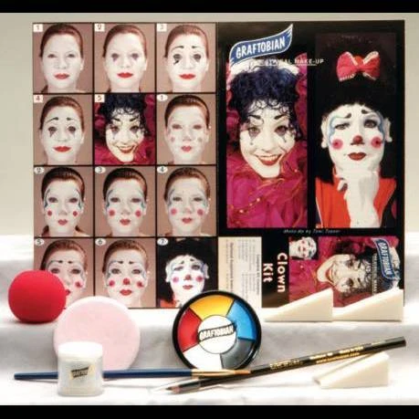 Clown Creme Makeup Kit By Graftobian 3 Clown Creme Makeup Kit By Graftobian