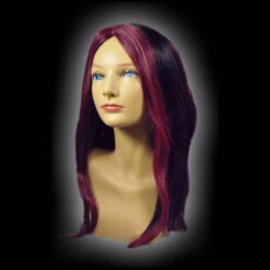 Black/Burgandy 17 Inch Wig
