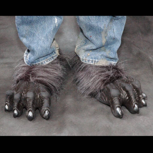 Werewolf Deluxe Costume Feet - Grey