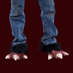 Costume Bird Or Reptile Feet - Red