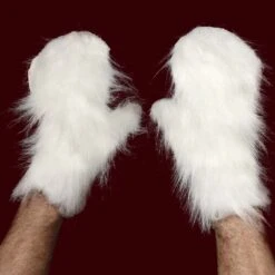 White Furry Costume Bunny Paws