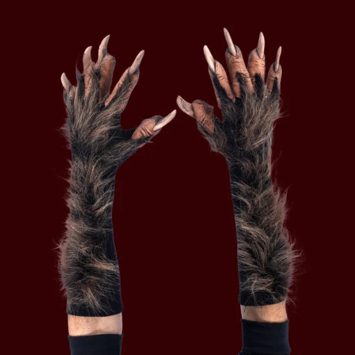 Wolf Werewolf Gloves - Brown