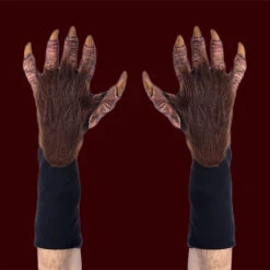 Brown Beast Costume Gloves (black Fabric)
