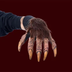 Brown Beast Costume Gloves (black Fabric) -Smiffys Sales G1032 BeastBlackGlove 3
