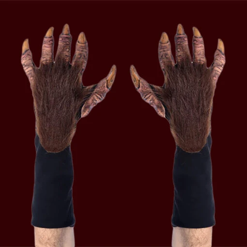Brown Beast Costume Gloves (black Fabric)