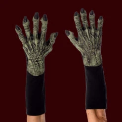 Short Green Costume Witch Gloves