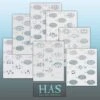 11 Sencil Set - Half Ass Stencils -Smiffys Sales HAS