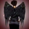 Maleficent Inspired Black Feather Wings (large) -Smiffys Sales LgMaleficentmodelback