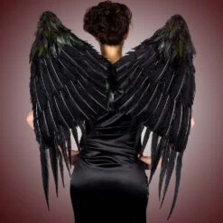 Maleficent Inspired Black Feather Wings (large)
