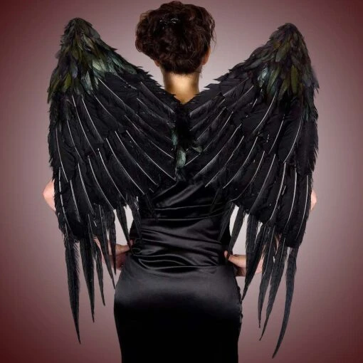 Maleficent Inspired Black Feather Wings (large)