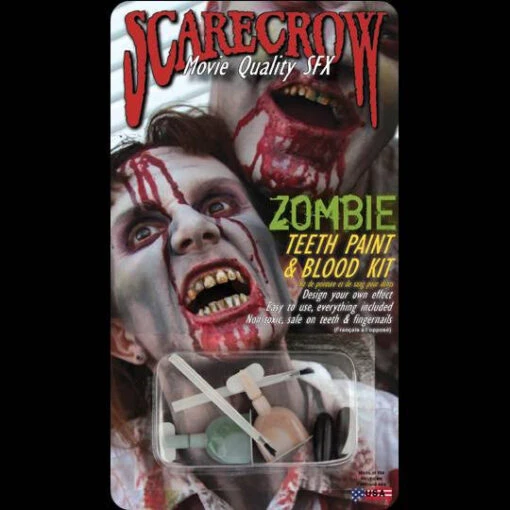 Zombie Teeth Paint And Blood Kit