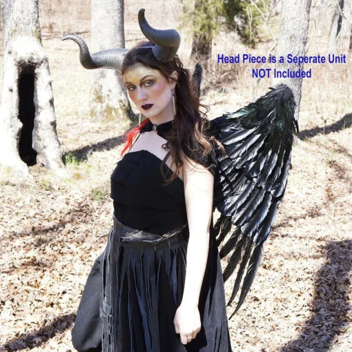Maleficent Inspired Black Feather Wings (large) - Image 4
