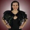 High Collar Feather Cape -Smiffys Sales feathercape model front